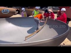 Q345r 2600mm উপবৃত্তাকার মাথা চাপ জাহাজ স্টেইনলেস স্টীল ডিশ শেষ 58mm