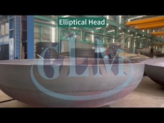 কাস্টমাইজড বয়লার উপবৃত্তাকার ডিশ হেড কার্বন স্টিল উপাদান প্রায় ১০% হ্রাস অনুপাত