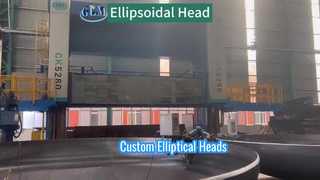 কাস্টম তৈরি বড় কার্বন ইস্পাত উপবৃত্তাকার মাথা, নাকাল এবং beveling সঙ্গে.