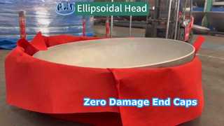 স্টেইনলেস স্টিলের শেষ ক্যাপগুলি পুরো প্রক্রিয়া জুড়ে লাল কাপড় দ্বারা সুরক্ষিত ছিল।