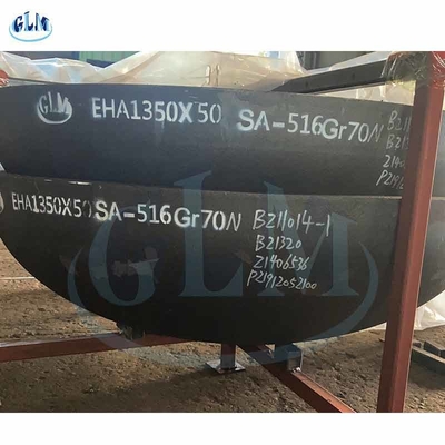 SA516 GR70 উপবৃত্তাকার মাথা ডিশ শেষ 1350mm ব্যাসার্ধ 50mm বেধ