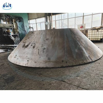 5800mm ব্যাসার্ধ টরিকোনিকাল শঙ্কু চাপ জাহাজের জন্য টেম্পারেড ডিশ হেড