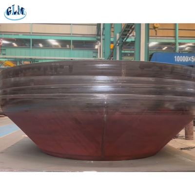 রিঅ্যাক্টর ট্যাঙ্কের জন্য পালিশ করা কার্বন স্টিলের কোণযুক্ত ট্যাঙ্ক হেড এবং সীমিত পুরুত্ব নয়