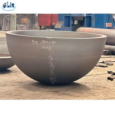 চাপ সরঞ্জামের জন্য জিবি স্ট্যান্ডার্ডে তৈরি ২-৩০০ মিমি পুরুত্বের কার্বন স্টিল হেমিস্ফেরিকাল ট্যাঙ্ক হেড