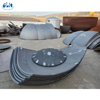 SA516 Gr70 100mm আধা গোলাকার ট্যাংক মাথা ASME স্টেইনলেস স্টীল ডিশ