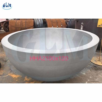 HHA 2100mm 120mm আধা গোলাকার ট্যাংক মাথা ANSI চাপ জাহাজ জন্য ডিশ শেষ