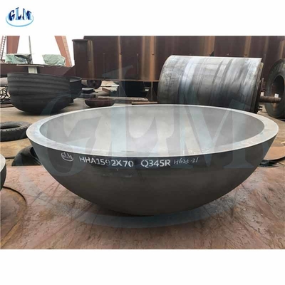 Q345R হালকা ইস্পাত এলিপটিক্যাল হিমিস্ফিয়ারিক ট্যাঙ্ক হেডস মাত্রা 1592MM X 70MM