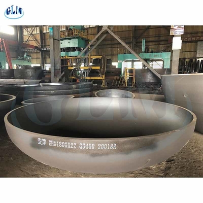 Q345R 1800mm ব্যাসার্ধ 300mm বেধ চাপ জাহাজ ডিশ মাথা ডিশ শেষ উত্পাদন
