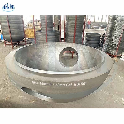 SA516 Gr70N 500mm টরিসফিয়ারিকাল ডিশ হেড ডিশের শেষের প্রকার চাপের পাত্রে