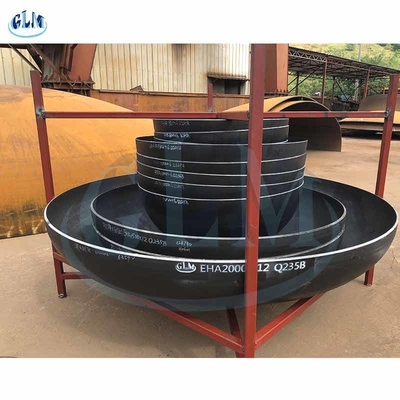 কার্বন ইস্পাত Asme Torispherical Dished মাথা 600mm থেকে 4000mm ব্যাসার্ধ জন্য চাপ জাহাজ