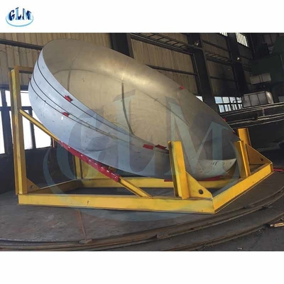 30MM ASME Q345A গোলাকার মাথা 2MM স্টেইনলেস স্টীল ডিশ ট্যাঙ্ক জন্য প্রতিক্রিয়া কেটল