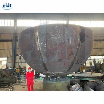 কার্বন ইস্পাত হেমি ট্যাঙ্ক হেড Q345R 5388mm ব্যাসার্ধ 66mm