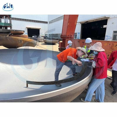 ইস্পাত ঢালাই ফ্ল্যাট নীচের মাথা পাইপ ক্যাপ 1220mm ব্যাসার্ধ 20mm বেধ আইএসও 9001