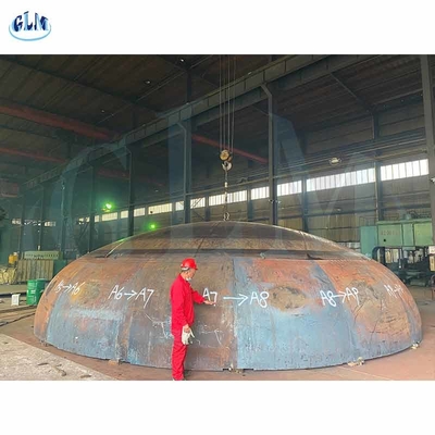 ব্যাসার্ধ 4200mm কার্বন ইস্পাত এলিপটিকাল 2: 1 গ্যাস ট্যাংক জন্য Torispherical ডিশ মাথা